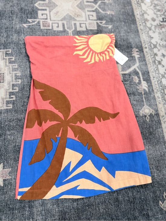 Billabong Dresses & Skirts - NWT -Billabong Women’s Coral Linen Blend Strapless Beach Dress with Palm Print